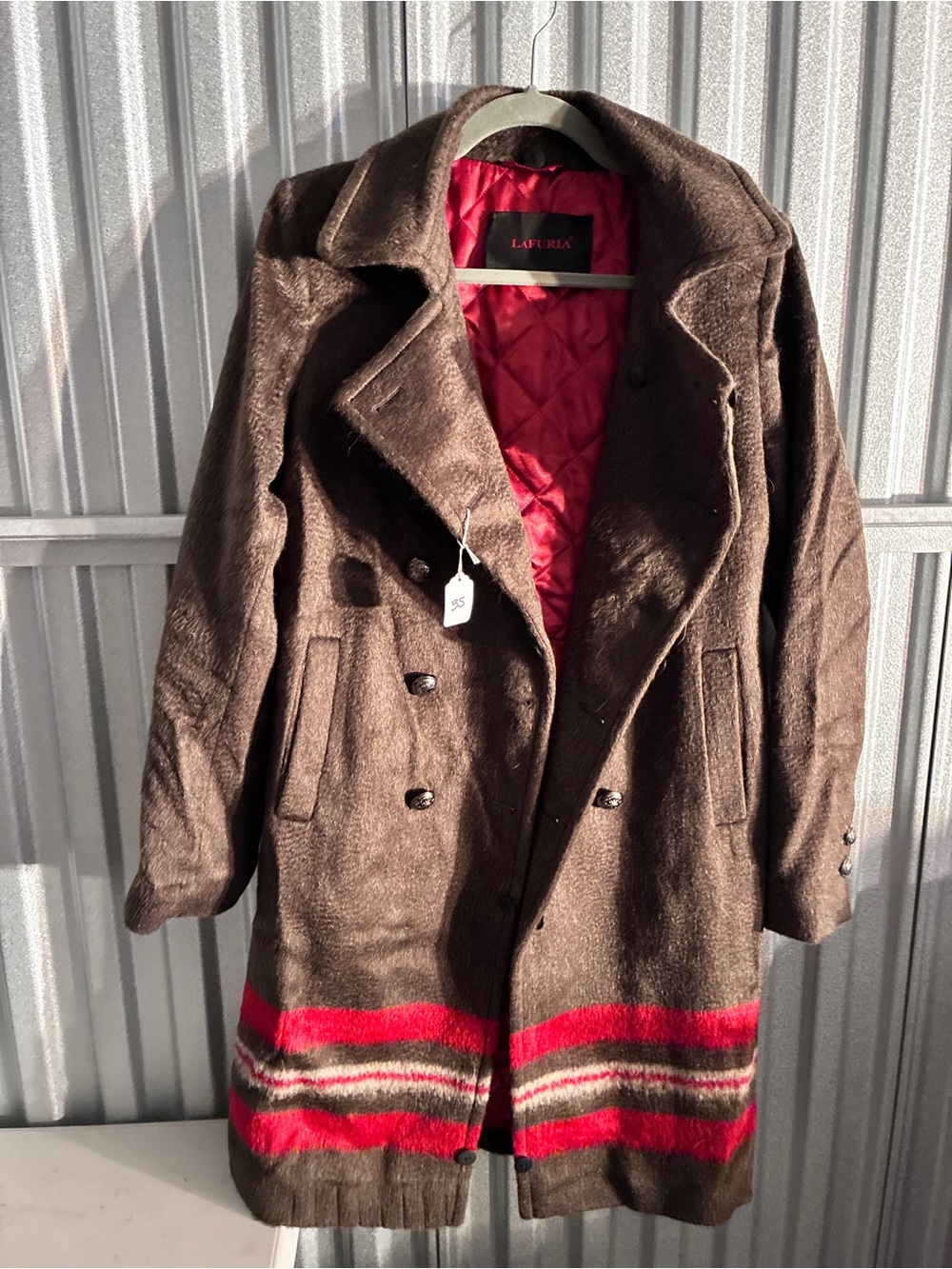 Vintage LaFuria Llama Wool Coat Size Medium